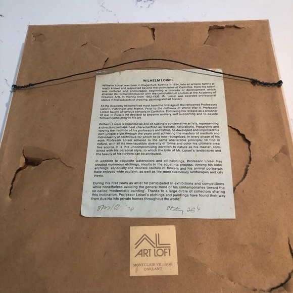 Color Etching by Wilhelm Loisel-Signed - Picture 6 of 7